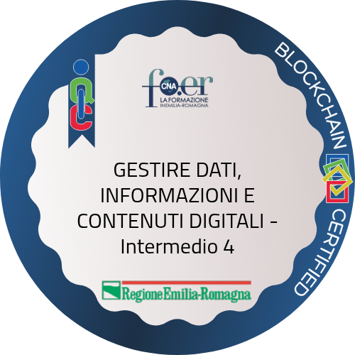 GESTIRE DATI, INFORMAZIONI E CONTENUTI DIGITALI - Intermedio 4